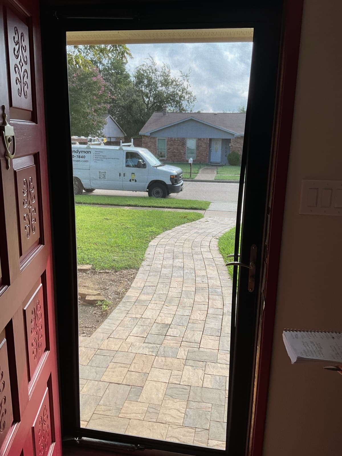Technician working on roof